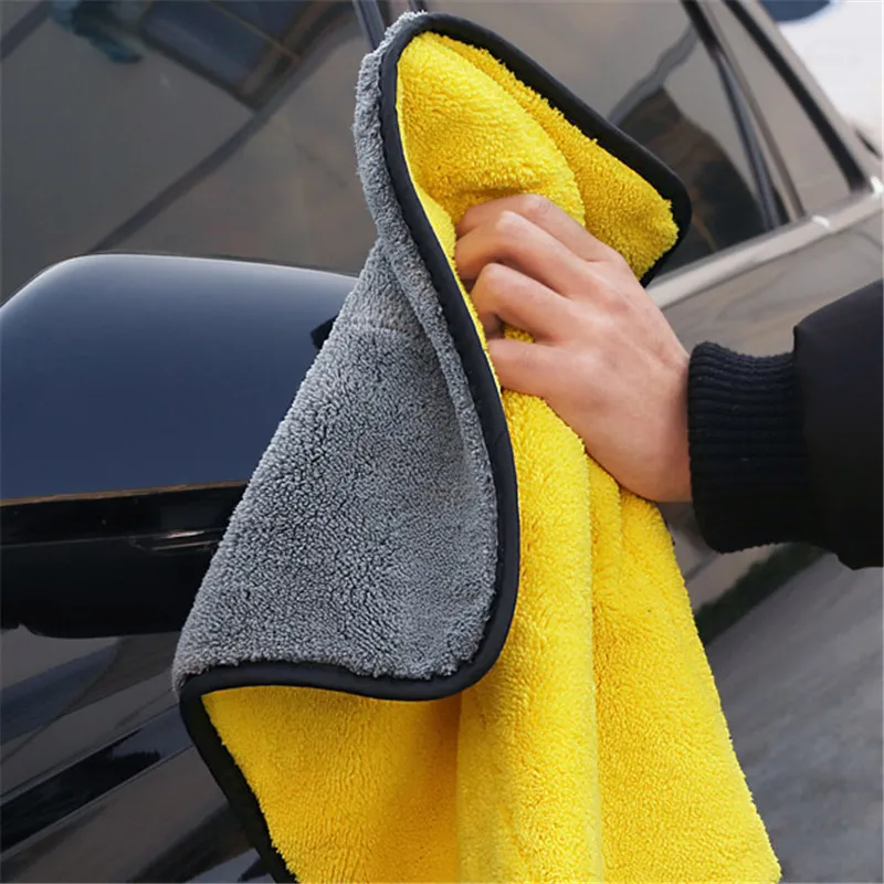 Microfiber Auto Wash Towel Car Cleaning Drying Cloth Hemming Car Care Cloth Detailing Wash Towel 30x30/40/60CM microfiber towel microfiber cleaning cloths microfiber car towel microfiber towels microfiber washing towel car washing towel car drying towel drying cloth