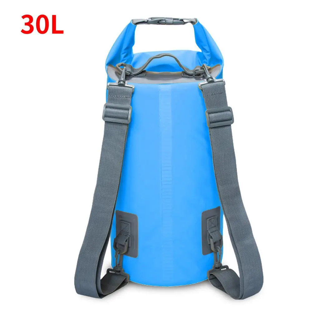 sky blue 30L Открытый водонепроницаемый плавательный мешок плавать водостойкий рюкзак складное хранение дорожная сумка большая емкость для каноэ каяк рафтинг - Цвет: sky blue 30L
