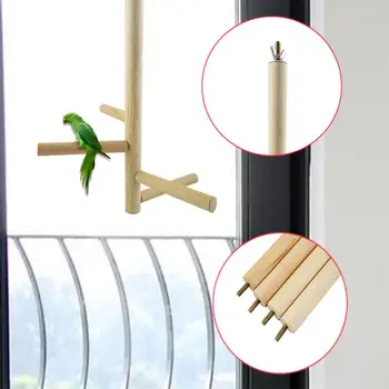 

Bird Perch, Parrot Birdcage Stand Natural Toys Natural Wooden Activity Branches M89A