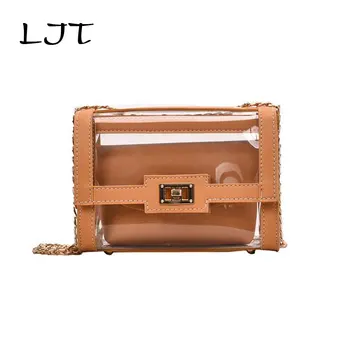 

Brand Designer Women Messenger Bags High Quality PVC Jelly Shoulder Crossbody Bags For Women 2020 Leather Transparent Handbag