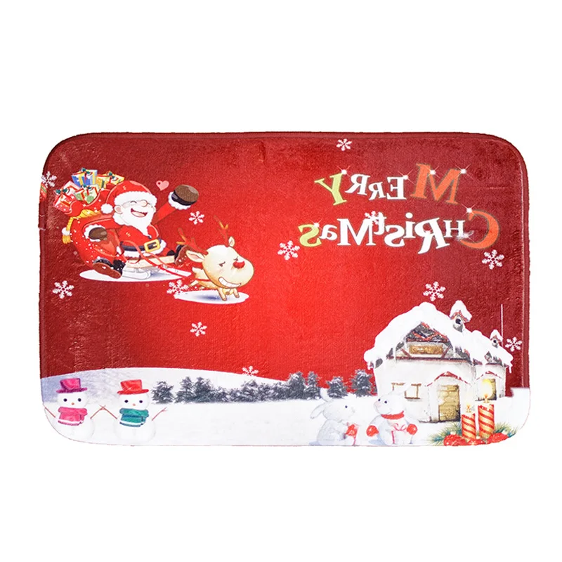 Рождественский дверной коврик 40*60 см, ковер для гостиной - Цвет: Розовый
