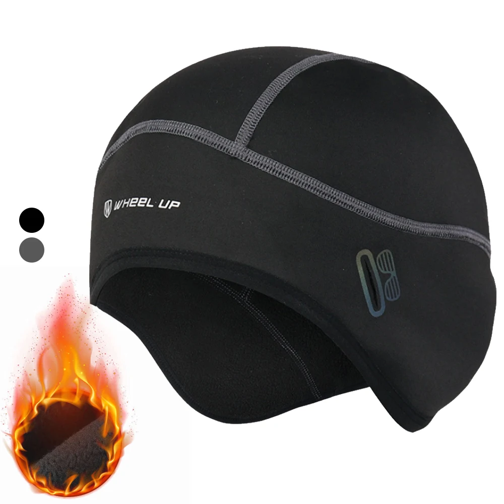 

Winter Ski Cap Windproof Thermal Fleece Cycling Cap Running Skiing Motocycle Head Hat Snow Road Bike Outdoor Headwear