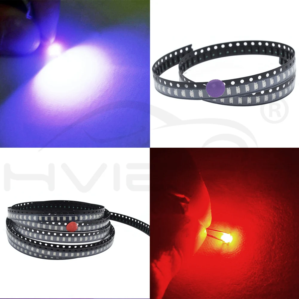 Hviero Smd Smt 1206 SMD SMT White Red Green Blue Yellow Pink Orange Super bright LED lamp light-emitting diodes LED Super bright light