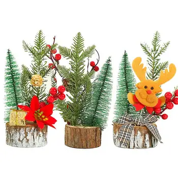 

Mini Christmas Tree Wooden Exquisite Pine Cone Decoration Pendant for Home Shop Window