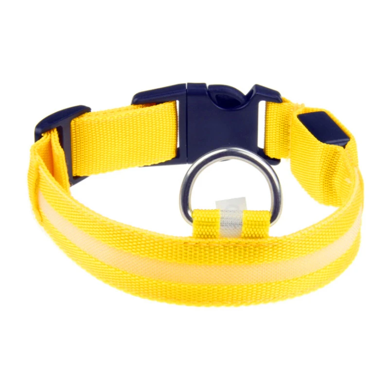 yellow Светодиодный ошейник для собак, Перезаряжаемый USB поводок для собак, светодиодный ошейник для собак, светодиодный светильник# FO25 - Цвет: yellow