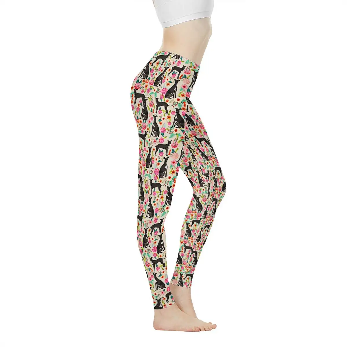 

Fashion Animal Whippet Dog 3D Full Printing Women Gym Legging Slim Fit Trousers Casual Flower Sport Pants Leggings for Girl