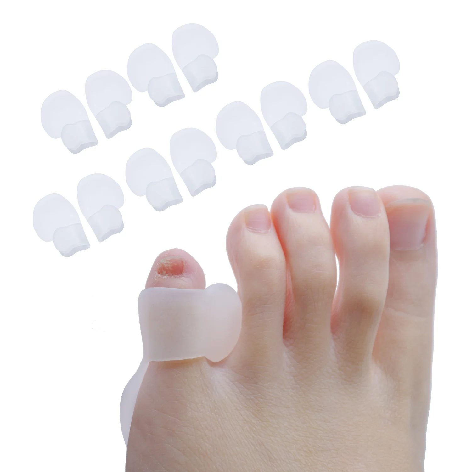 2 шт = 1 пара геля силикона Hallux стопа с вальгусной деформацией Уход Инструмент Bunion корректор костного пальца ноги протектор Выпрямитель пальцев ног Педикюр