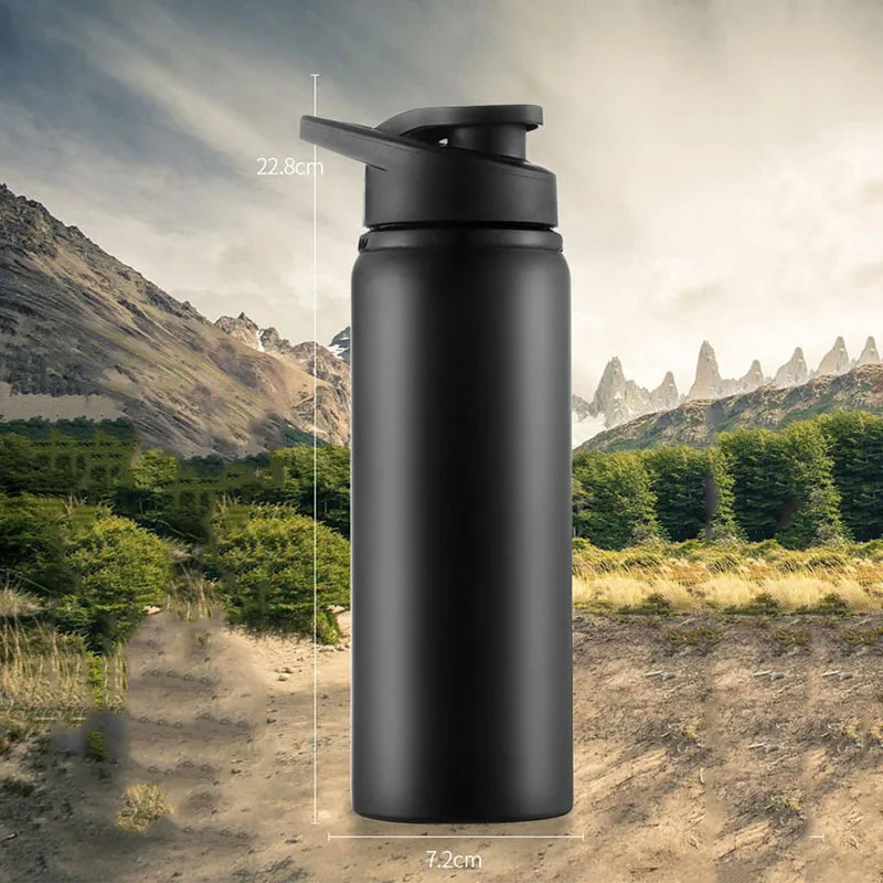 700 мл Однослойная бутылка для воды из нержавеющей стали(не термос) BPA прямая Питьевая Спортивные Бутылки портативная бутылка для напитков