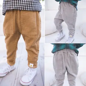 

2019 Autumn New Arrival Boys Pants Casual Corduroy Toddler Baby Harem Pants 2 3 4 5 6 7 Years Kids Sweatpants Toddler Boy Pants