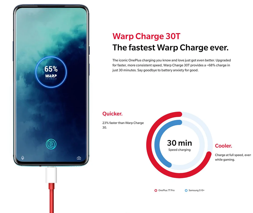 Глобальная версия Oneplus 7T Pro HD1910 8 Гб 256 мобильный телефон 6 67 "Snapdragon 855 + Octa core 48MP 4085