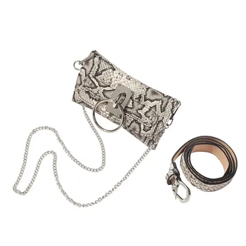 

New Fashion Soft Leather Belt Bag For Women Luxury Serpentine Fanny Ladies Waist Bags Phone Pocket Detachable belt Fanny Pack