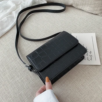 

Stone Pattern Mini Crossbody Bags For Women 2019 Solid Color Shoulder Messenger Bag Luxury Cell Phone Handbags high quality