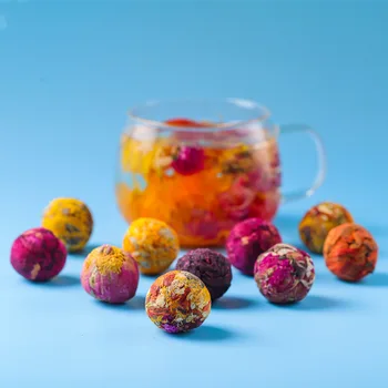 

2020 Handmade Dragon Ball Flower Tea Gift Set with 10 Kinds of Flower Tea Ball Chinese Tea