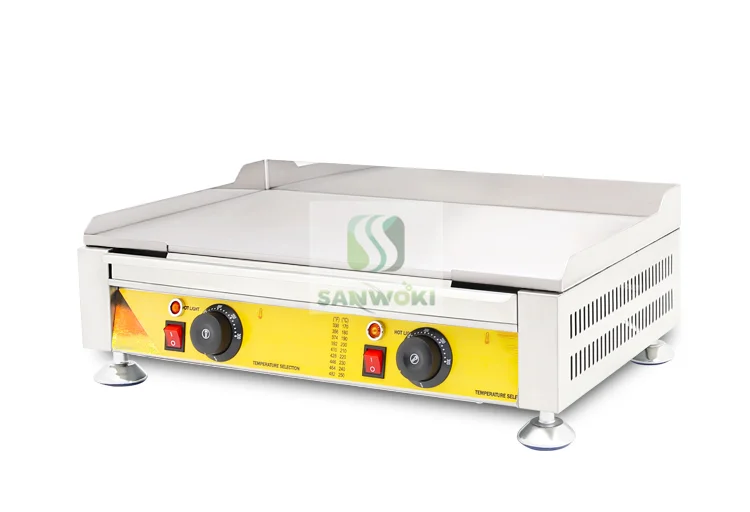 Electric Grill Barbecue Griddle Teppanyaki Machine cast iron Steak Grill Pan baked cake cold noodle machine pancake machine 5