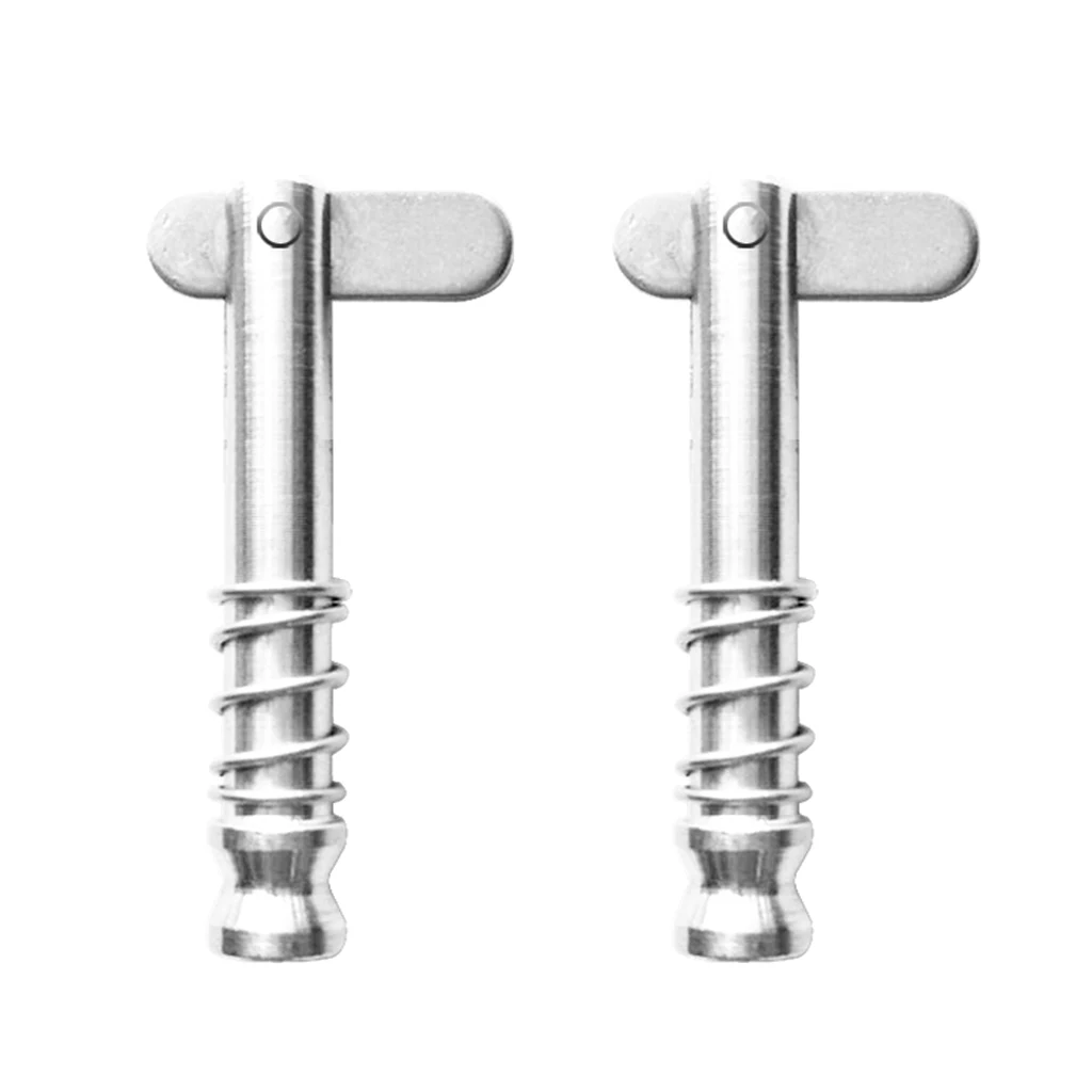 2pcs Boat Bimini Top Quick Release Pin 1/4 inch 6mm with Drop Cam & Spring Marine Grade 316 Stainless Steel Boat Deck Hinge Pins