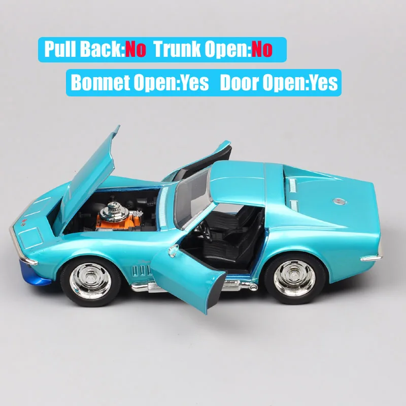 Jada 1/24 масштаб классика 1969 Chevrolet Corvette Stingray ZL1 chevy vette металлические Литые и игрушечные автомобили модели автомобилей коллекции