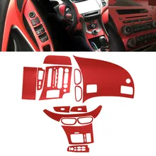 ^^Best Offers DWCX PVC Red Dashboard Sticker Interior Center Console Vinyl Film Dash Board Panel Wrap Decor fit for Honda Civic 2006-2010 2011 ^^Best Offers DWCX PVC Red Dashboard Sticker Interior Center Console Vinyl Film Dash Board Panel Wrap Decor fit for Honda Civic 2006-2010 2011