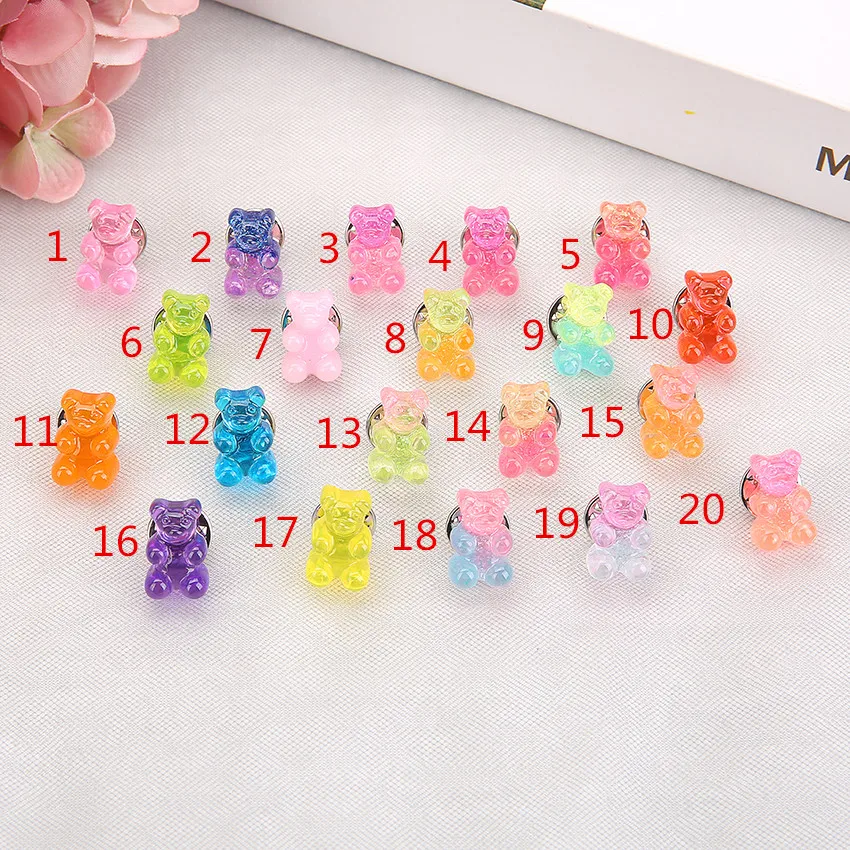 1pc Cute17*10mm Multicolor Animal bear resin brooch for children Birthday Gift Woman Jewelry Decoration | Украшения и аксессуары