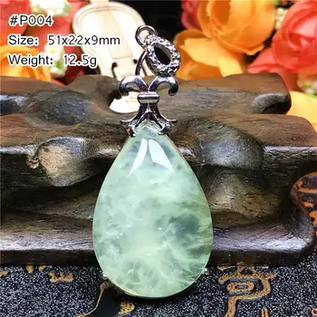 

Top Natural Green Prehnite Pendant For Woman Lady Man Crystal Lucky Love Gift Beads Stone Silver Necklace Pendant Jewelry AAAAA
