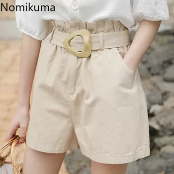 

Nomikuma Casual Fashion High Waist Shorts Solid Color Pockets Short Pants Female Korean Style 2020 Summer New Arrival 3a915