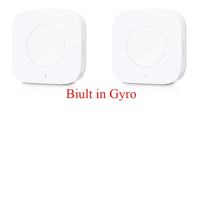 Built In Gyro 2pcs Умный беспроводной переключатель Xiaomi Mijia Aqara, умный пульт дистанционного управления с одним ключом, интеллектуальное приложение Aqara, управление приложением для домашней безопасности - Цвет: Built In Gyro 2pcs