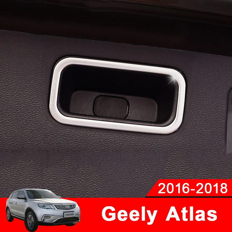 

Car Styling Trunk Handle Bowl Cover Trunk Lid Protection Trim Sticker For Geely Atlas Boyue Emgrand NL-3 Proton 2017 2018 2019