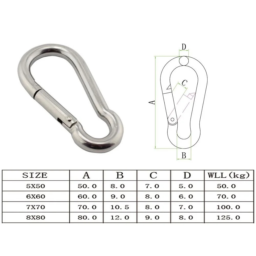 Multi-function Snap Hook Carabiner Karabiner Clips Spring Clip Hook  Carabina AU