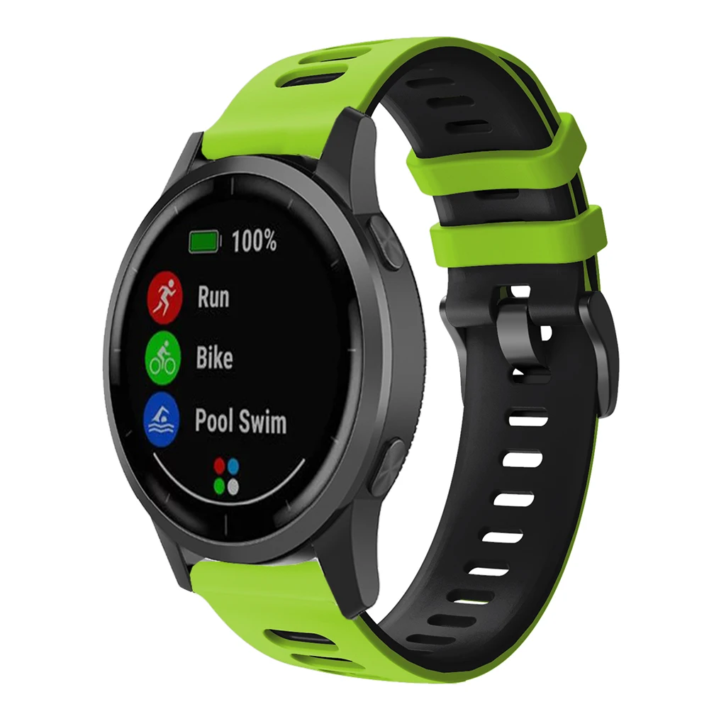 Силиконовый ремешок UEBN 20 мм 22 для Garmin Vivoactive 3 4 HR подарок Активный браслет Move Forerunner