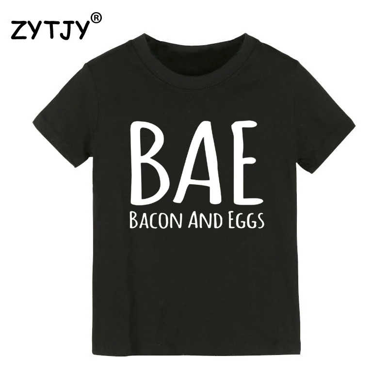 

BAE Bacon And Eggs Print Kids tshirt Boy Girl t shirt For Children Toddler Clothes Funny Tumblr Top Tees Drop Ship CZ-63