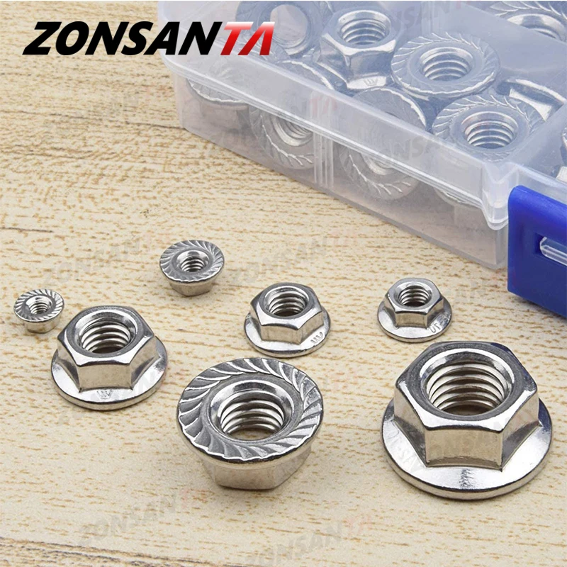 Porcas Da Flange do Hexágono ZONSANTA160pcs M3