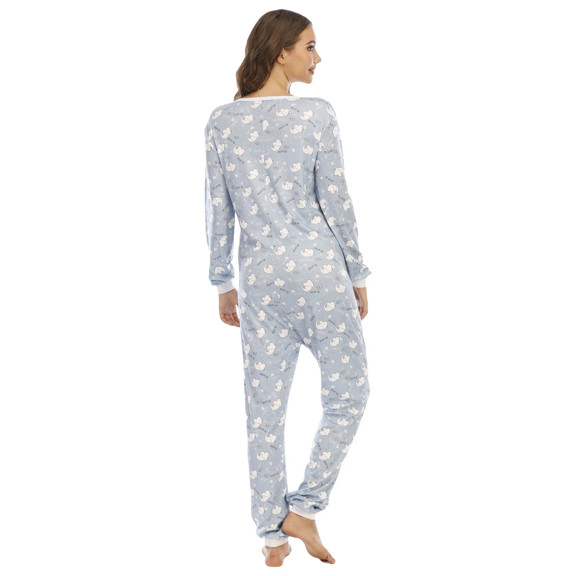 Sleepwear Overall Onepiece Jumpsuit Kigurumi Onesie Adult Women Pajamas