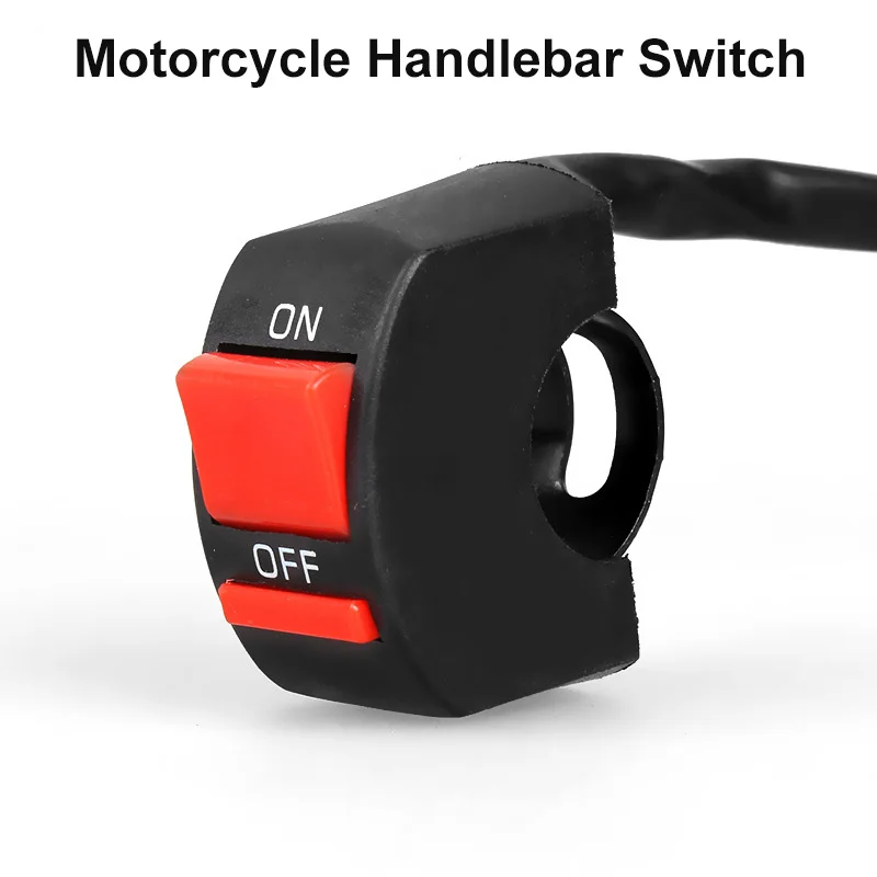 Universal Motorcycle Switch Moto Handlebar Flameout Switch ON OFF Switch Motorcycle Steering Wheel Button ATV Bike DC12V/10A