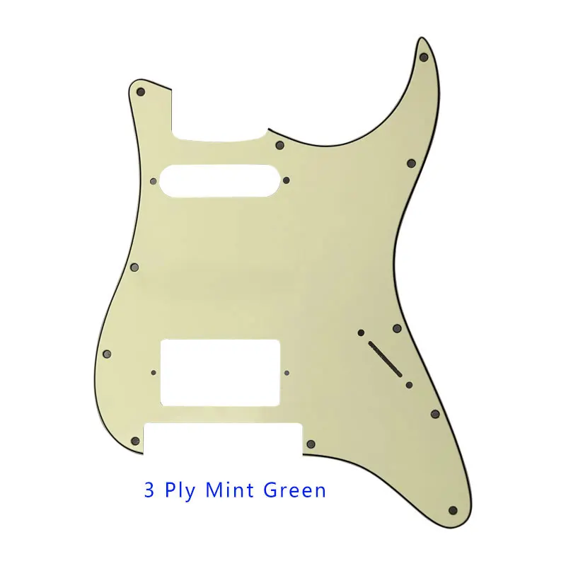 Custom Pleroo Guitar Pickguard-для нас 11 винтовых отверстий с Floyd Rose Tremolo Bridge PAF Humbucker HS pickguard без ручки управления - Цвет: 3Ply Mint Green