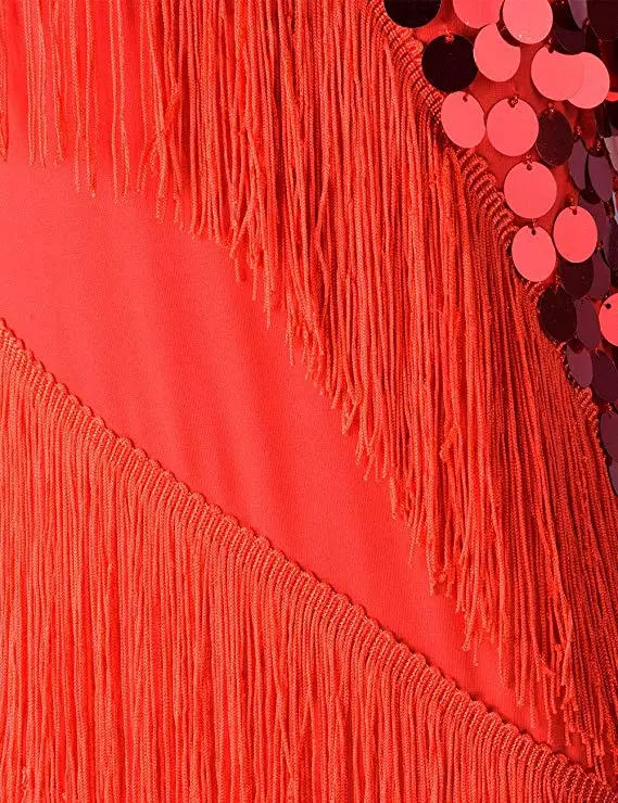 FEECOLOR для взрослых, сексуальное платье для танцев, расшитое блестками, с кисточками, для сальсы, Танго, латинских танцев-женские бальные Коктейльные Вечерние костюмы для выступлений
