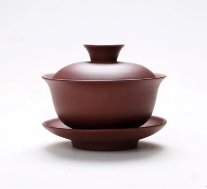 1 шт. фиолетовый глина Gaiwan чайные чашки Китайский Kong Fu чайный набор ручной работы чайная посуда аксессуары