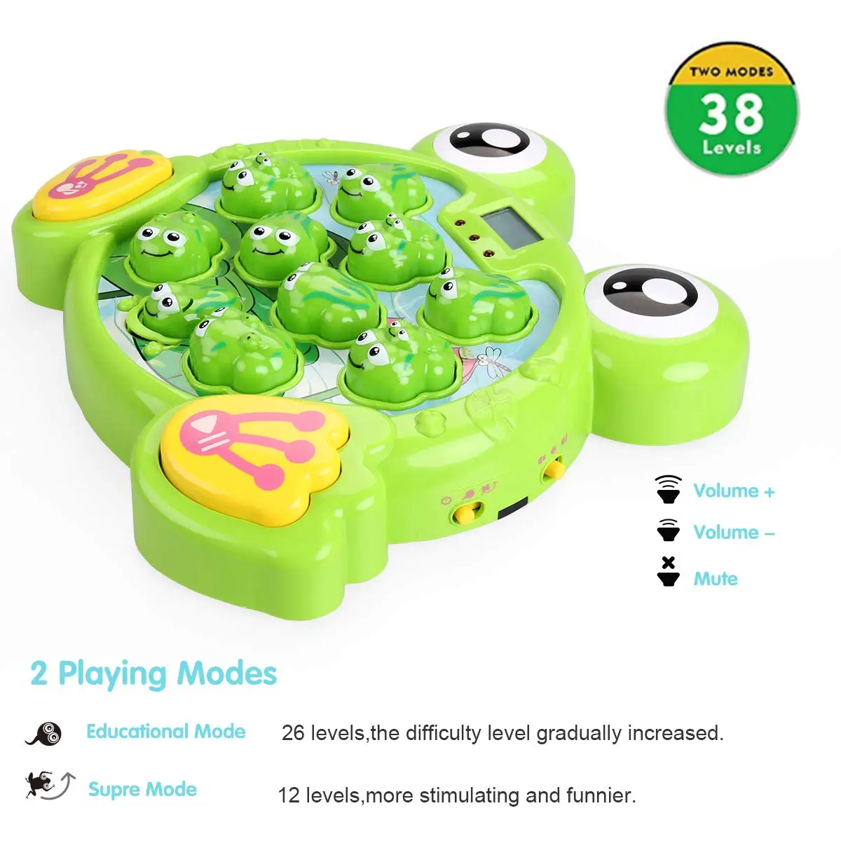 Interactive Whack A Frog Game Durable Pounding Toy Early Developmental Toy Helps Fine Motor Skills, Great Gift for Kids