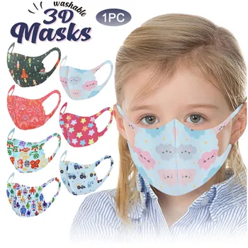 

1PC Reusable Child Kids Baby Breathable Filter Safet Protect Thin Type Mask Cartoon Mask mascarillas de tela lavables con filtro