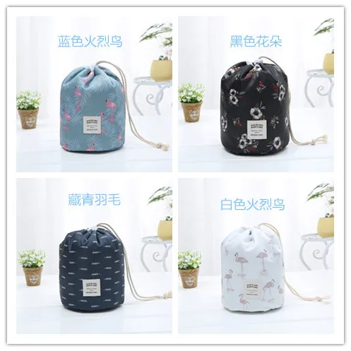 string travel multi-function cylinder waterproof makeup bag to receive a customizable toiletry bags can be customized