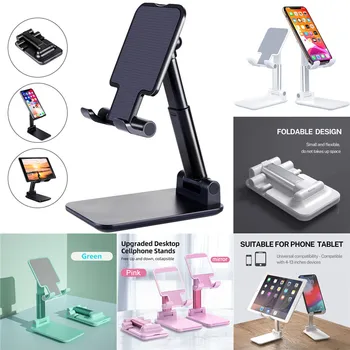 

Portable Mobile Phone Stands Tablet Holder for 3-10inch Screen Height/Degree Adjustable Cell Phone Organizer Folding Table Stand