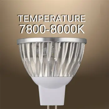 

4 LED Bulb MR16 4W 12V Aluminum Cool White Spot Light Bulb Lamp Spotlight Focus Downlight 7800-8000K 280-300 Lumen