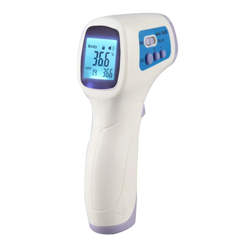 Мультифункциональный цифровой термометр для детей/взрослых, инфракрасный термометр для лба и тела, пистолет, бесконтактный прибор для измерения температуры - Цвет: blue