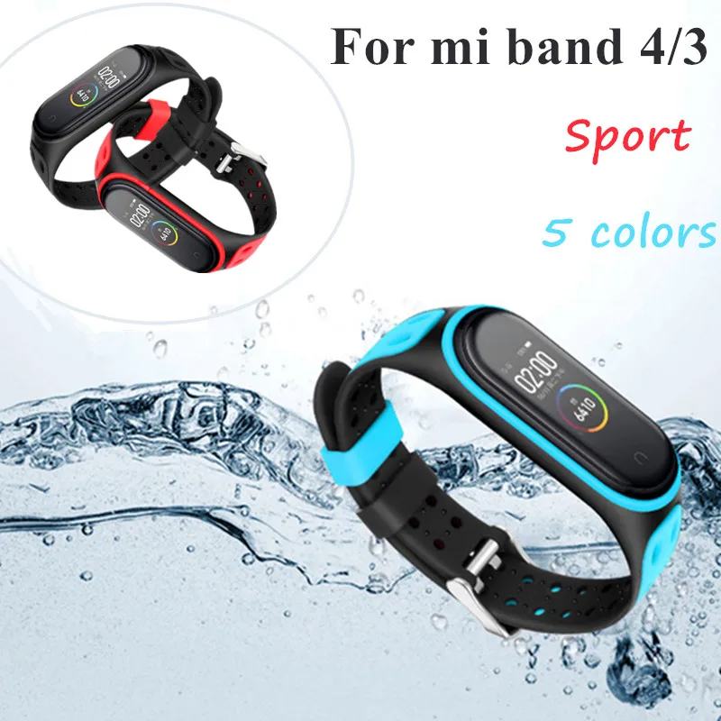 Спортивный mi Band 4 3 браслет на запястье для Xiaomi mi band 3 4 ремешок силиконовый mi Band 3 4 Смарт-часы аксессуары mi band 4 ремешок