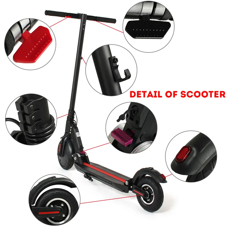 Folding Electric Scooter Adult Speed Electric Scooter With LED Light 29KM/H 120KG Load 2 Wheel Skateboard Electric Bicycle IP54