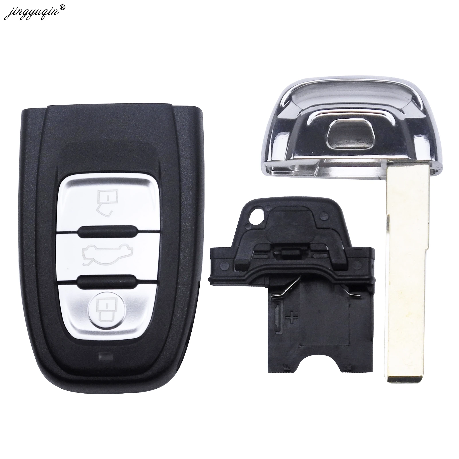 Jingyuqin для Audi A4l A3 A4 A5 A6 A8 Quattro Q5 Q7 A6 A8 пульт дистанционного ключа оболочки чехол Замена Брелок для автомобильного ключа 3/4 кнопки