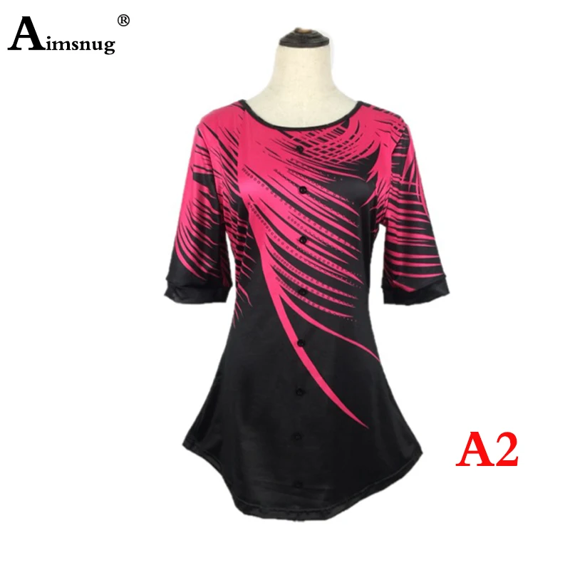 A2 Плюс размер 4xl 5xl Женские Модные топы с принтом круглый вырез короткий рукав Футболка в стиле бохо рубашки Новая Летняя женская повседневная свободная футболка - Цвет: A2