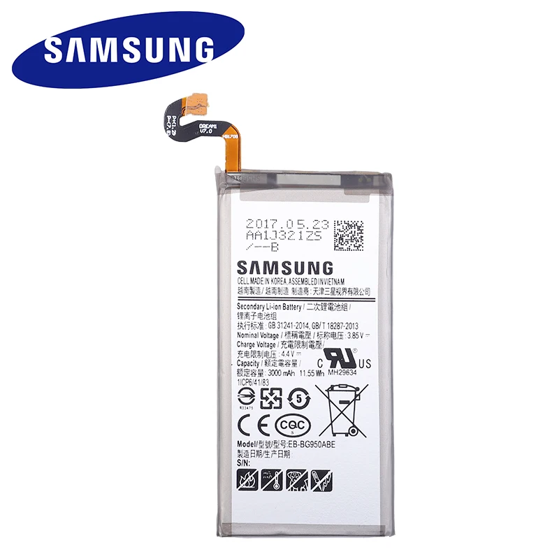 Батарея EB-BG950ABE для Galaxy S8 SM-G9508 G950F G950A G950T G950U G950V G950S Аккумуляторы мобильных телефонов 3000 мАч