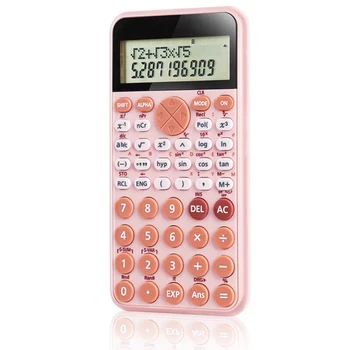 

Science Function Big Large Screen Calculator 240 Functions Power Fraction Hyperbolic for Students Pink