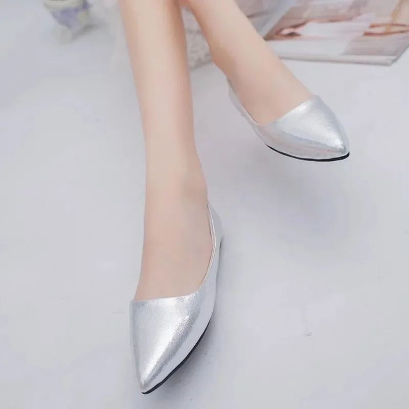 

Flats women Shoes women Comfortable Loafers PU Leather Slip On Pointed Toe Casual Ballet Flats shoes women Zapatos Mujer J15-03
