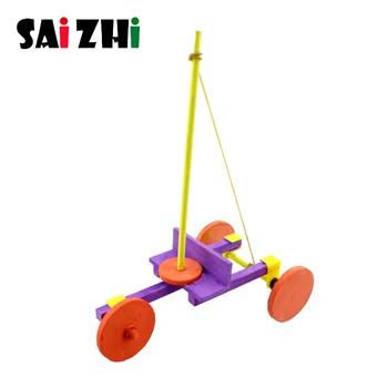 

Saizhi Rubber Band Power Car DIY Educational Science Kits Kids Experiment Fun Physics Toys STEM School Project Gifts Toys
