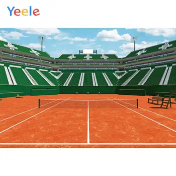 

Yeele Tennis ball Match Field Cloudy sky Portrait Photography Backgrounds Customize Photographic Backdrops Prop For Photo Studio